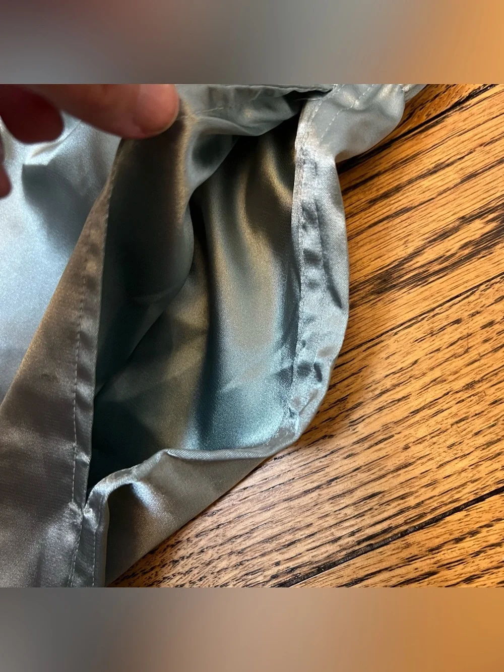 American Eagle Satin Pocket Boxer Shorts Siz Small 29-31 Light Blue Sleep Pajama